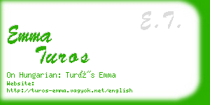 emma turos business card